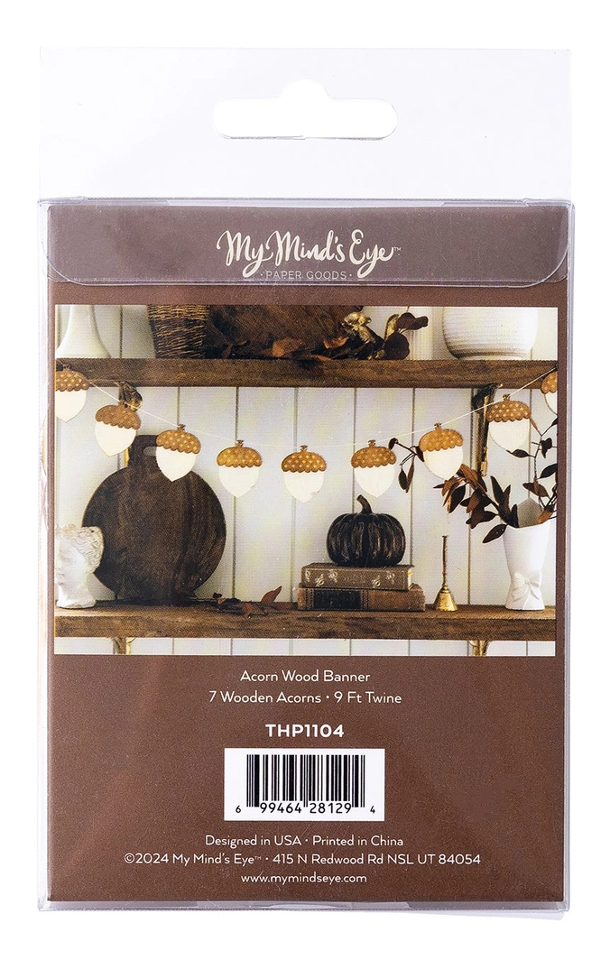 Wooden acorn garland