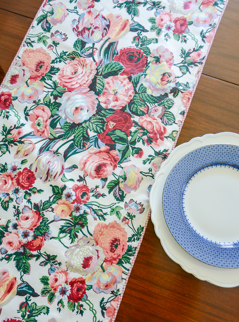 Waverly Noelle table runner from P&P's Grandmillennial Pillow Collection