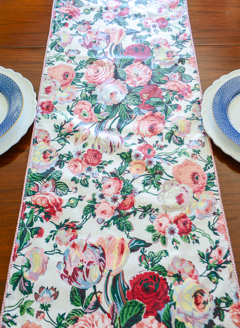 Waverly Noelle table runner from P&P's Grandmillennial Pillow Collection