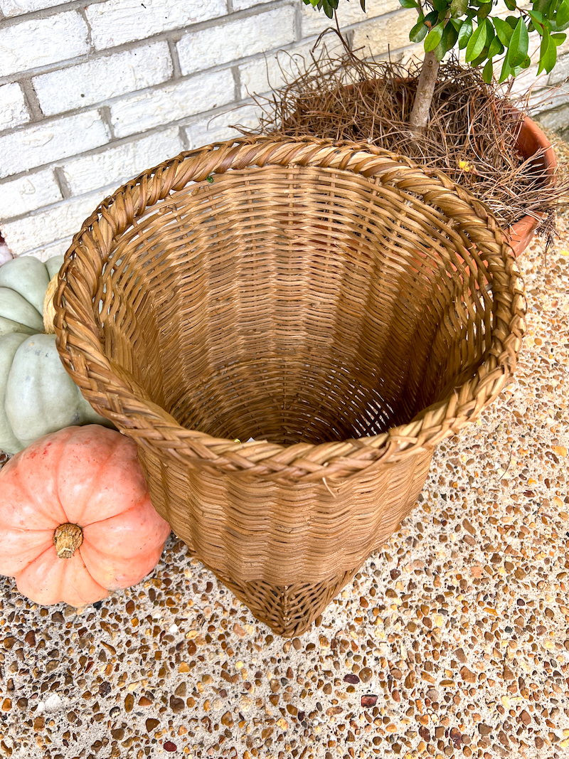 wicker urn planter