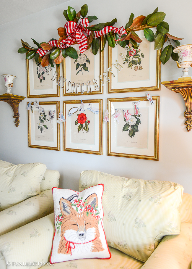 "The 12 Days of Christmas" carol banner