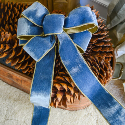 French blue velvet ribbon 2.5"