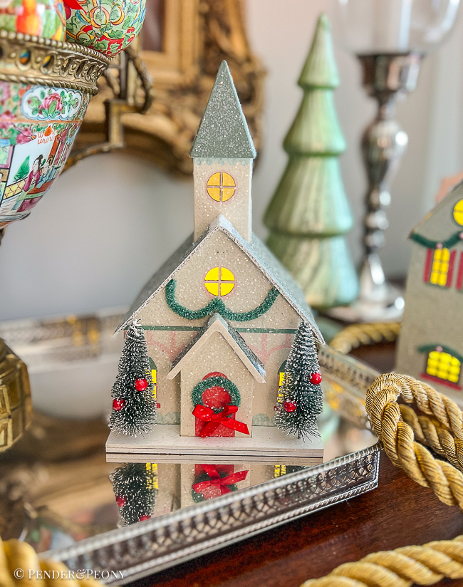 My Mind's Eye paper Christmas village church