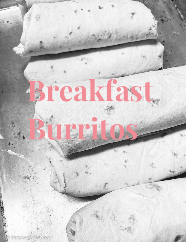 Breakfast burritos with beans and cheese - an easy prep ahead breakfast for busy mornings.