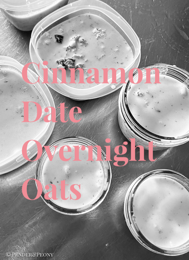 Cinnamon date overnight oats - an easy prep ahead breakfast for busy mornings.
