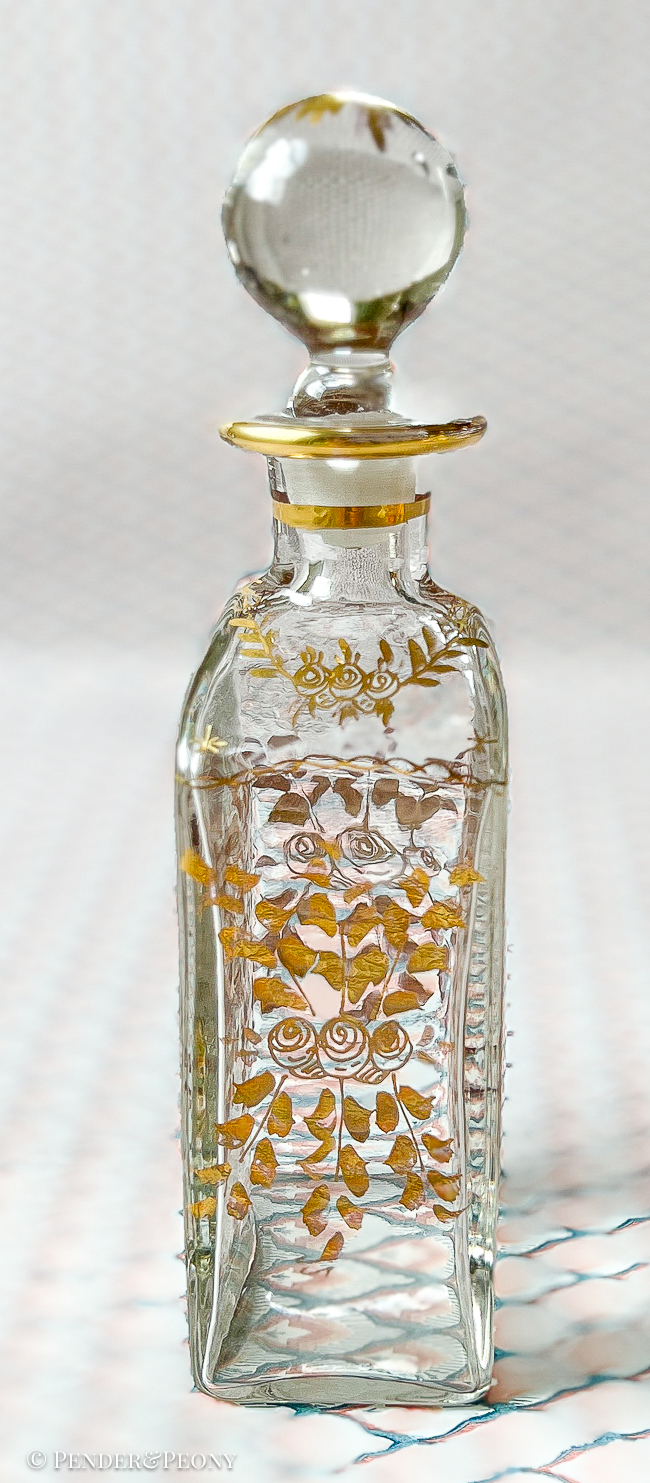 French Gilt Floral Perfume Bottle - Image 3