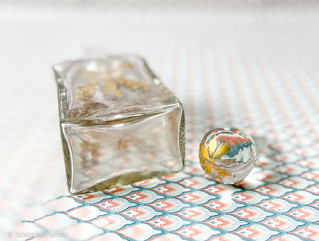 French Gilt Floral Perfume Bottle - Image 5