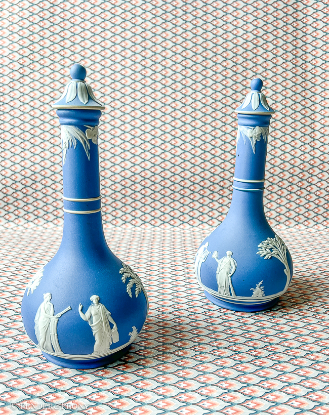 Wedgwood Dip Jasperware Bottles, Blue - Image 6