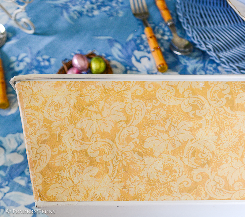 White Wire Rectangular Planter - Image 3