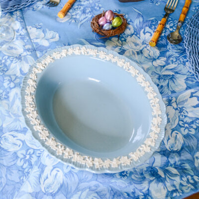 Wedgwood Queen's Ware lavender oval bowl