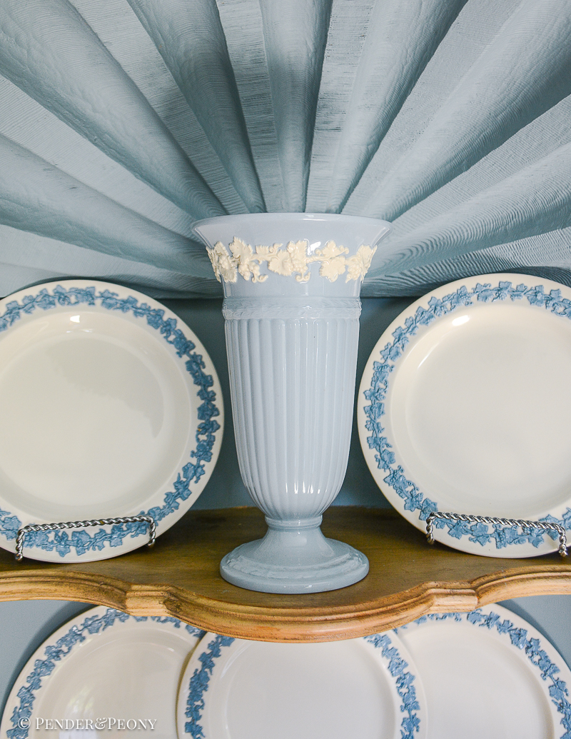 Wedgwood cream on lavender Queen's Ware vase