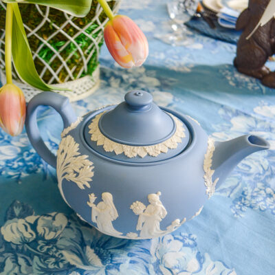 Blue Wedgwood Jasperware teapot