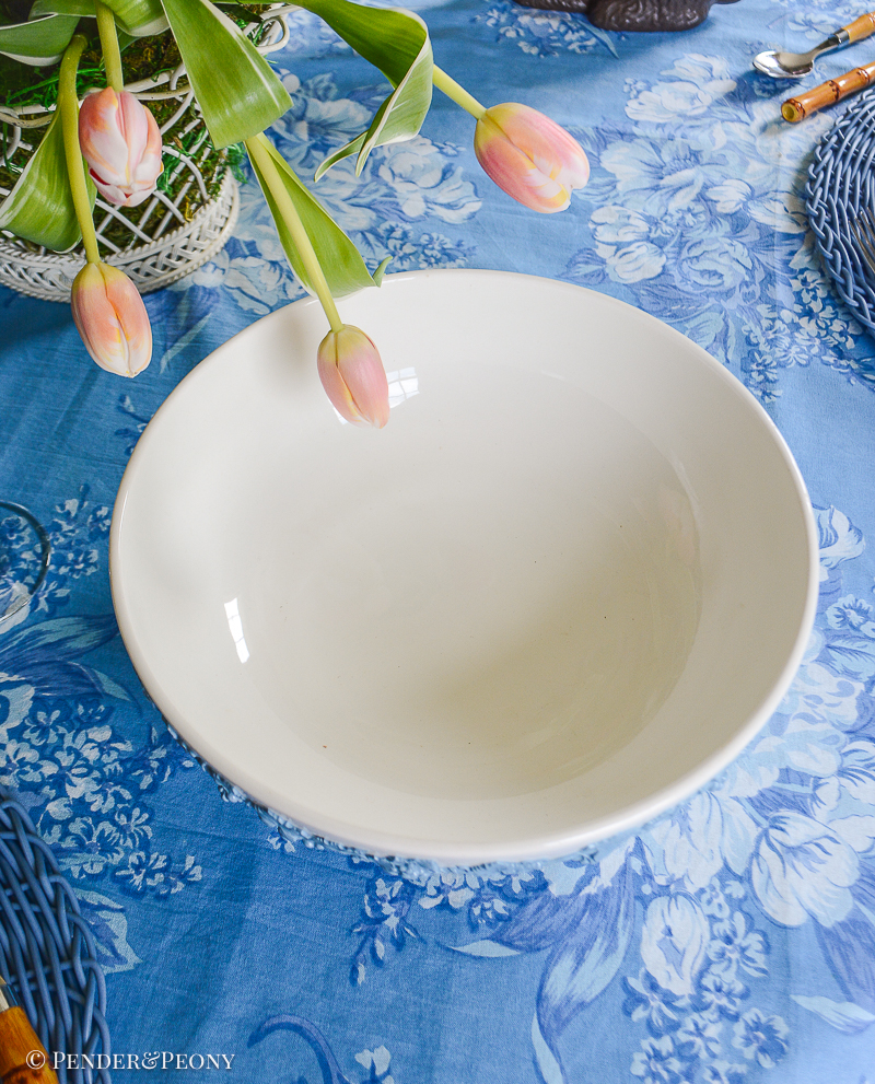 Wedgwood Queen's Ware Lavender on Cream 10" Bowl - Image 4