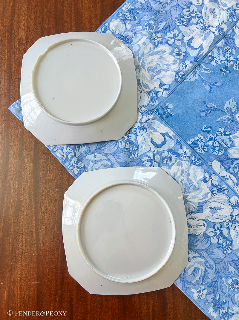 Rose Medallion Octagon Square Plates - Image 8