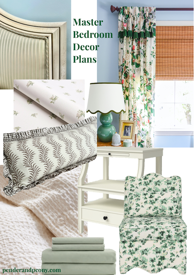 Design board plans for master bedroom decor