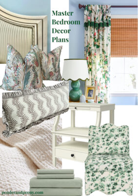 Design board plans for master bedroom decor