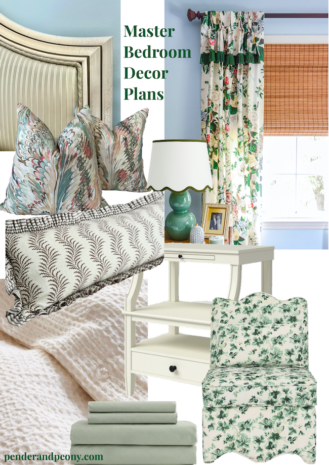 Design board plans for master bedroom decor