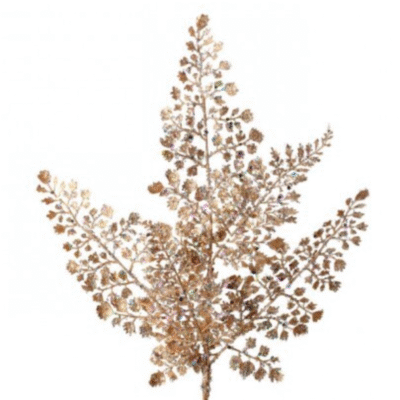 Faux glitter fern spray