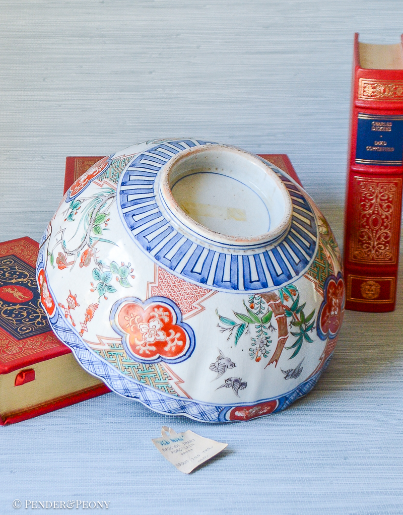 Japanese Imari Bowl with Kintsugi Repairs - Image 5