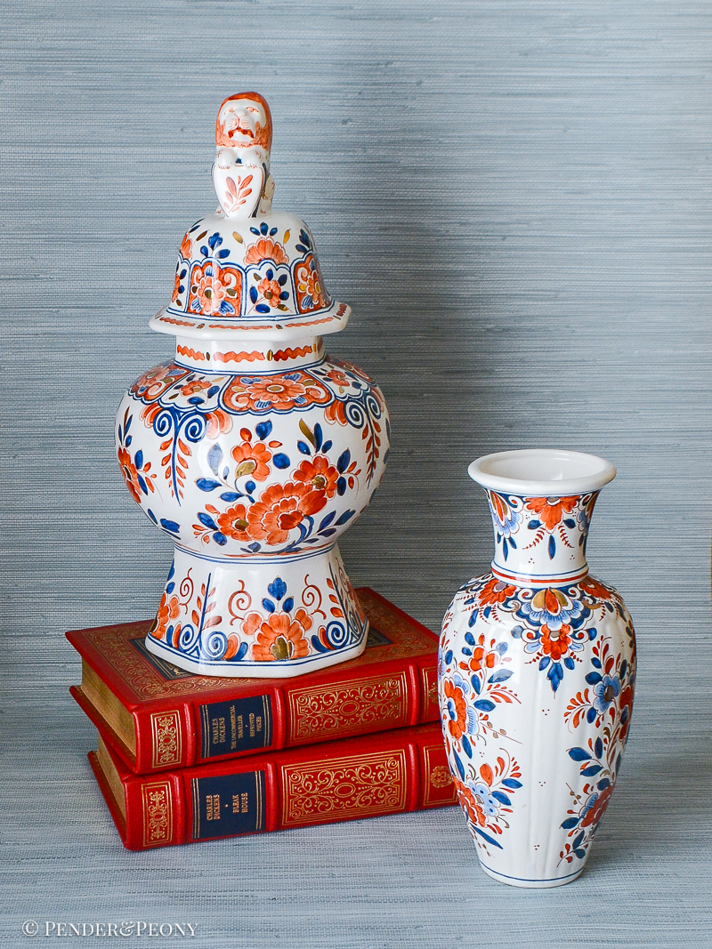 Polychrome OUD Delft Jar & Vase - Pender & Peony - A Southern Blog