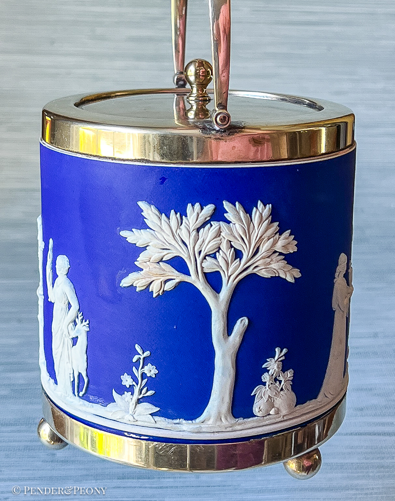 Blue Wedgwood Dipped Jasper Biscuit Barrels - Image 5