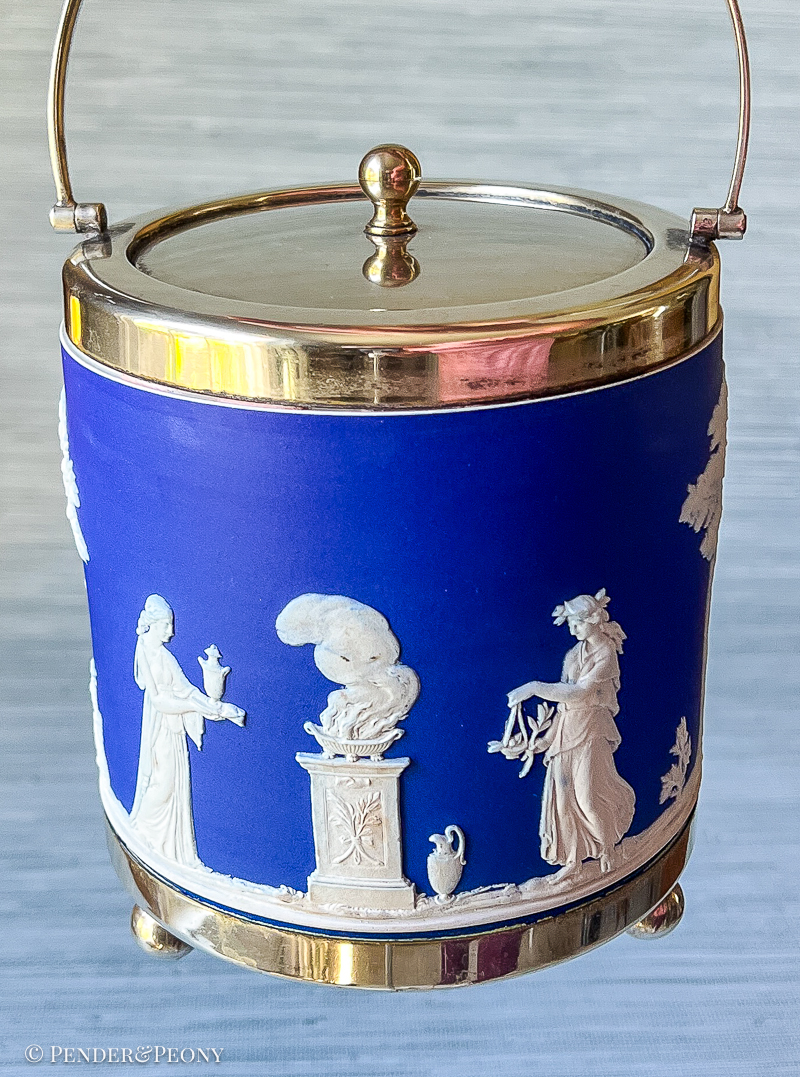 Blue Wedgwood Dipped Jasper Biscuit Barrels - Image 6