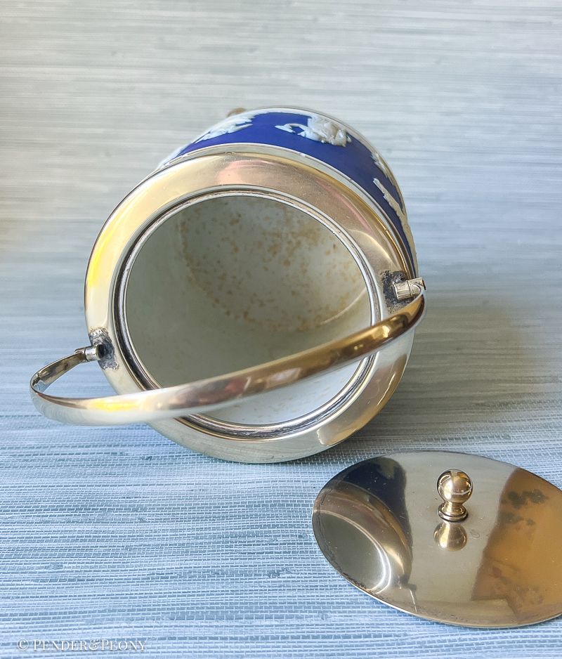 Blue Wedgwood Dipped Jasper Biscuit Barrels - Image 7