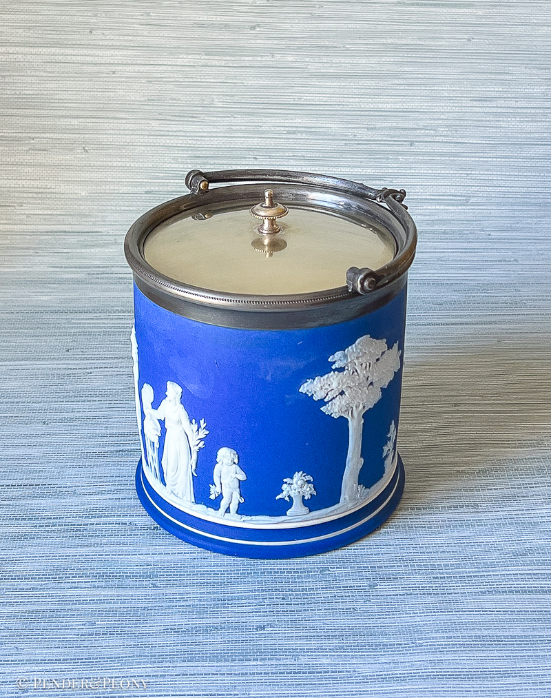 Blue Wedgwood Dipped Jasper Biscuit Barrels - Image 9