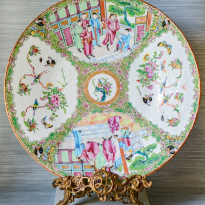 A monumental antique Rose Medallion charger circa 1840-1860!