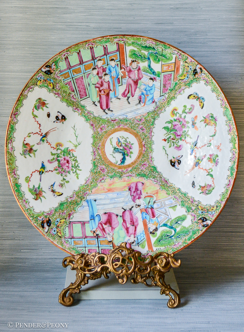 A monumental antique Rose Medallion charger circa 1840-1860!