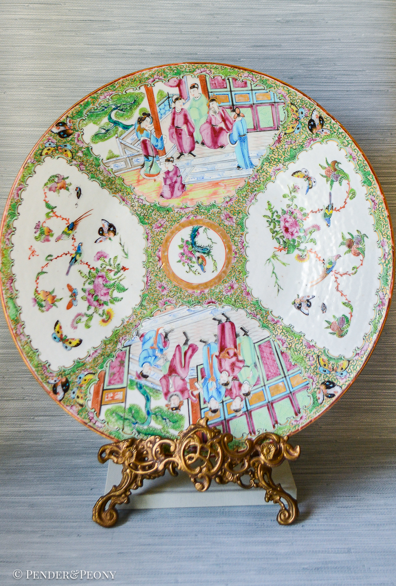 A monumental antique Rose Medallion charger circa 1840-1860!