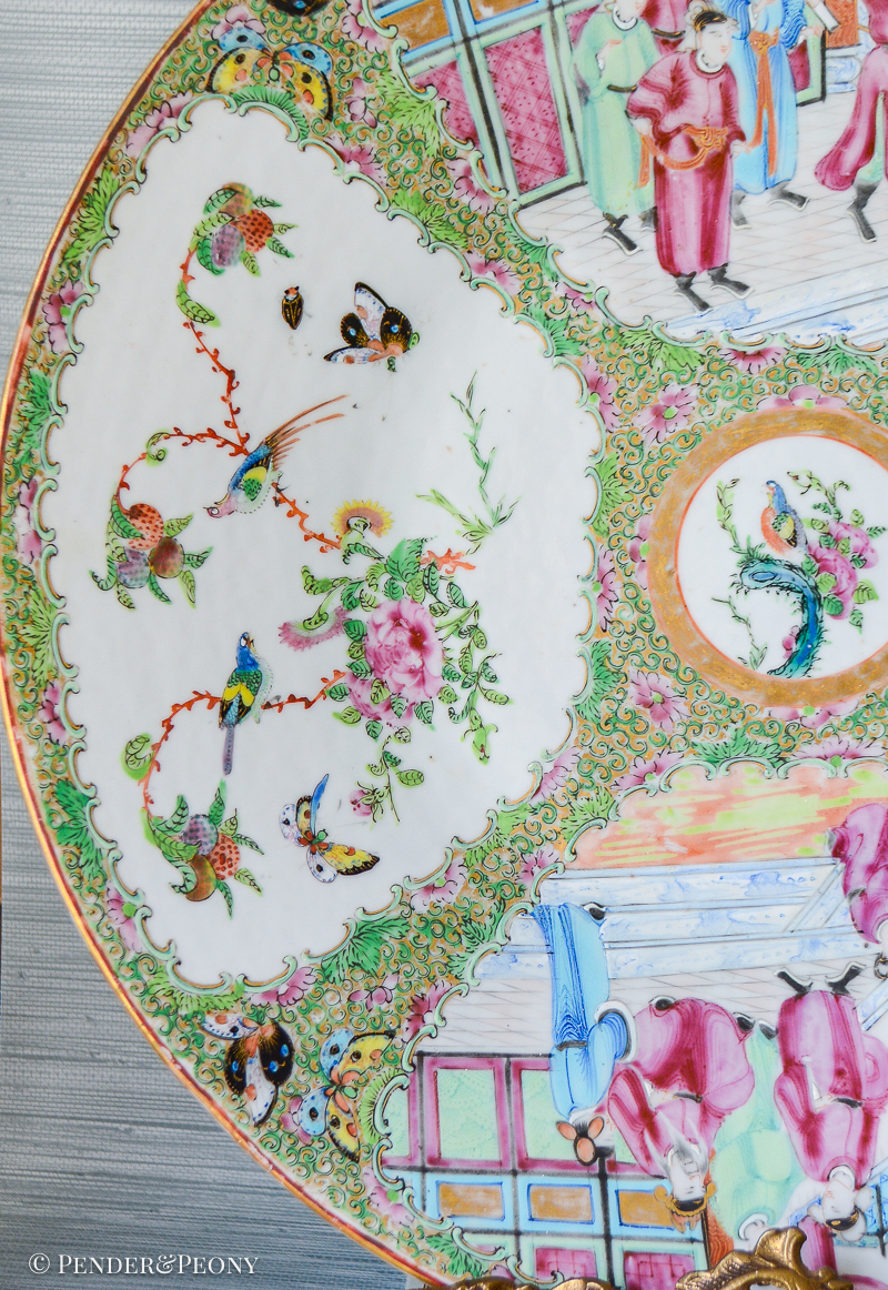 Antique Rose Medallion Charger - Image 5