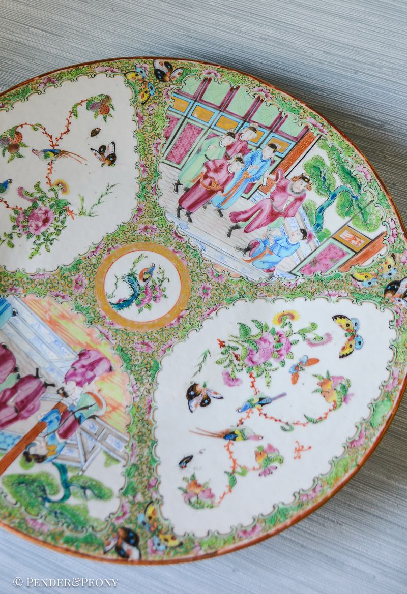 A monumental antique Rose Medallion charger circa 1840-1860!