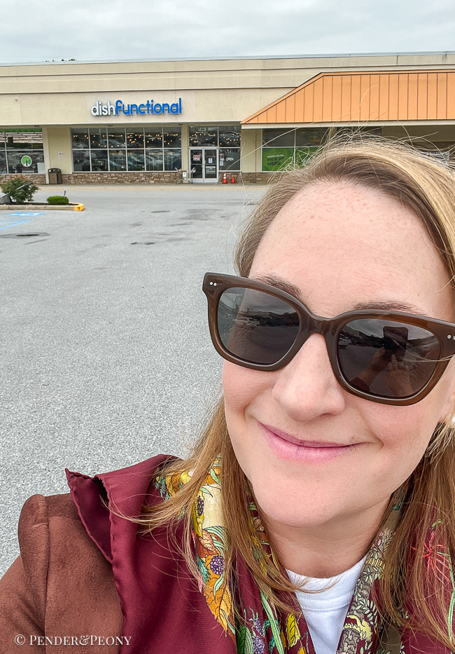 Katherine outside of Dishfunctional