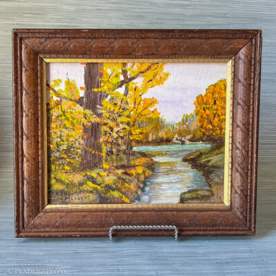 A pretty little landscape painting perfect for fall!