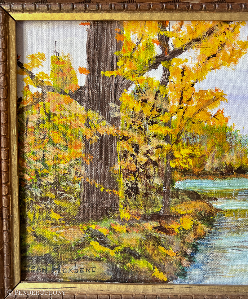 A pretty little landscape painting perfect for fall!