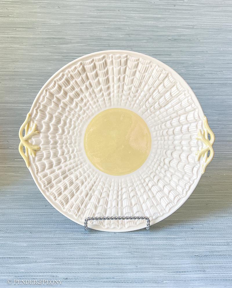 Belleek Tridacna Cake Plate