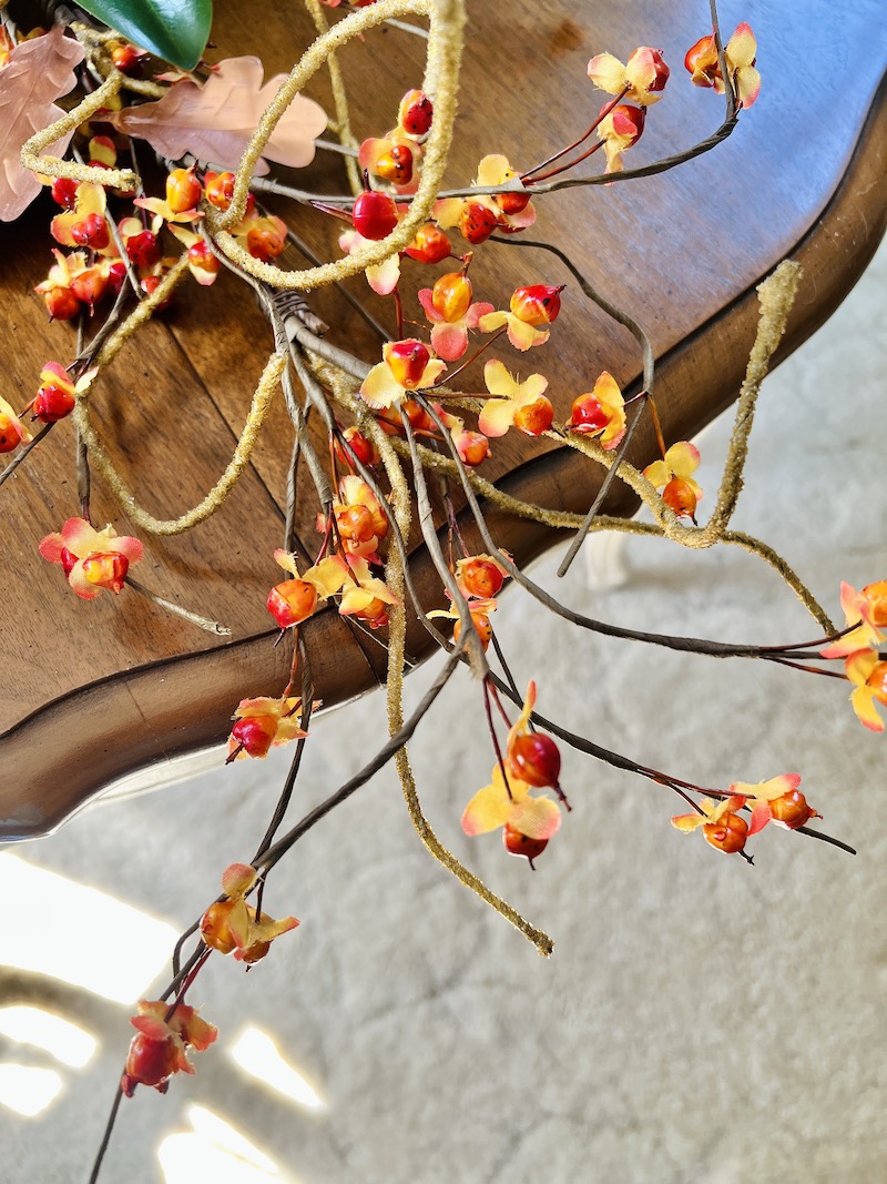 detail view of bittersweet garland