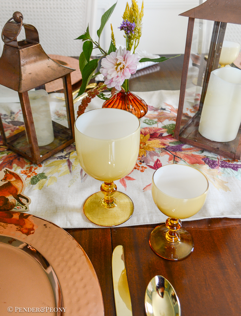 Carlo Moretti cased glass amber goblet