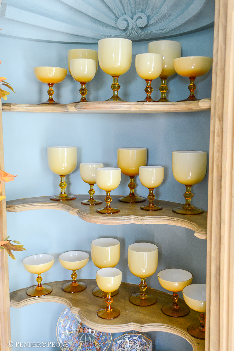 Carlo Moretti cased glass amber glasses