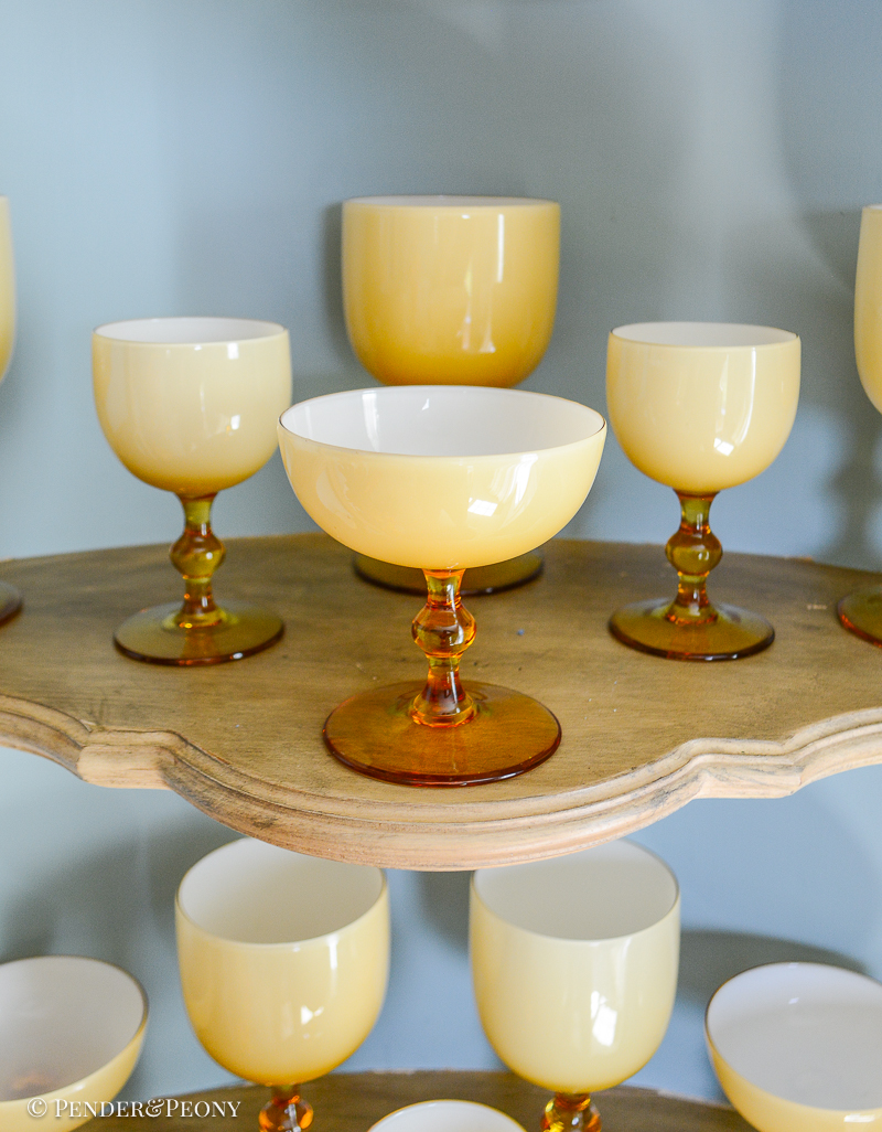 Carlo Moretti cased glass amber champagne coupe