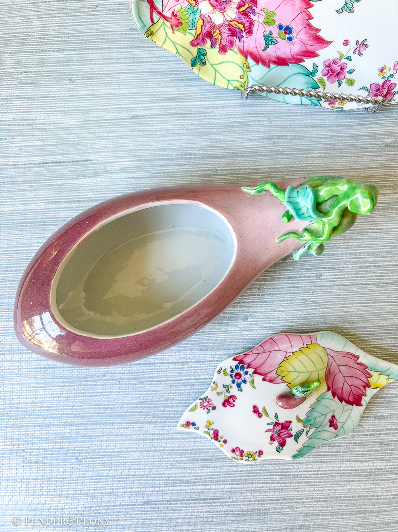 Mottahedeh Tobacco Leaf Eggplant, Rockefeller Collection - Image 7