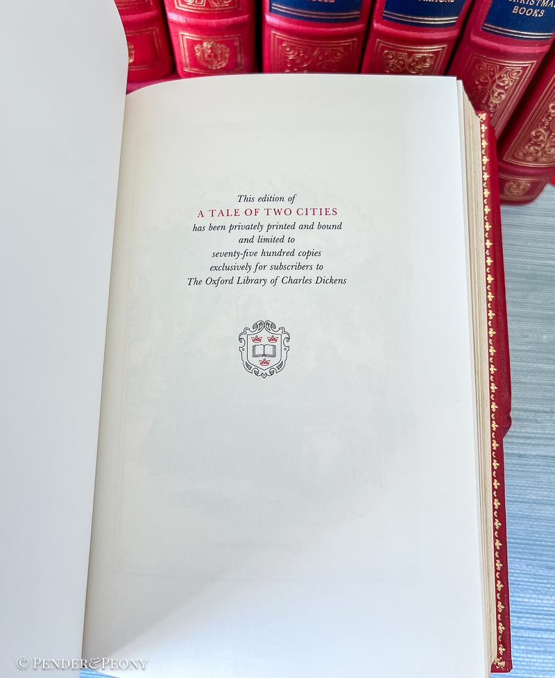 Oxford Library of Charles Dickens, Red Leather Books - Image 4