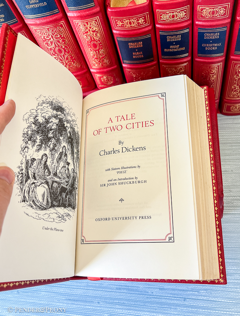 Oxford Library of Charles Dickens, Red Leather Books - Image 5