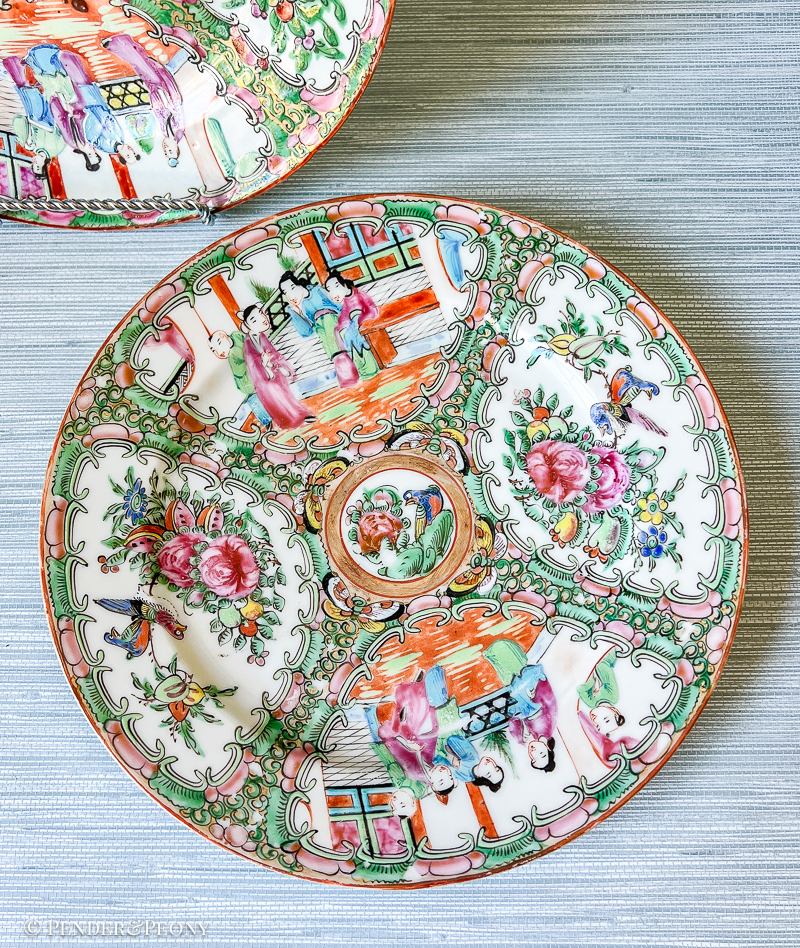 Rose Medallion Dinner Plates - Image 3