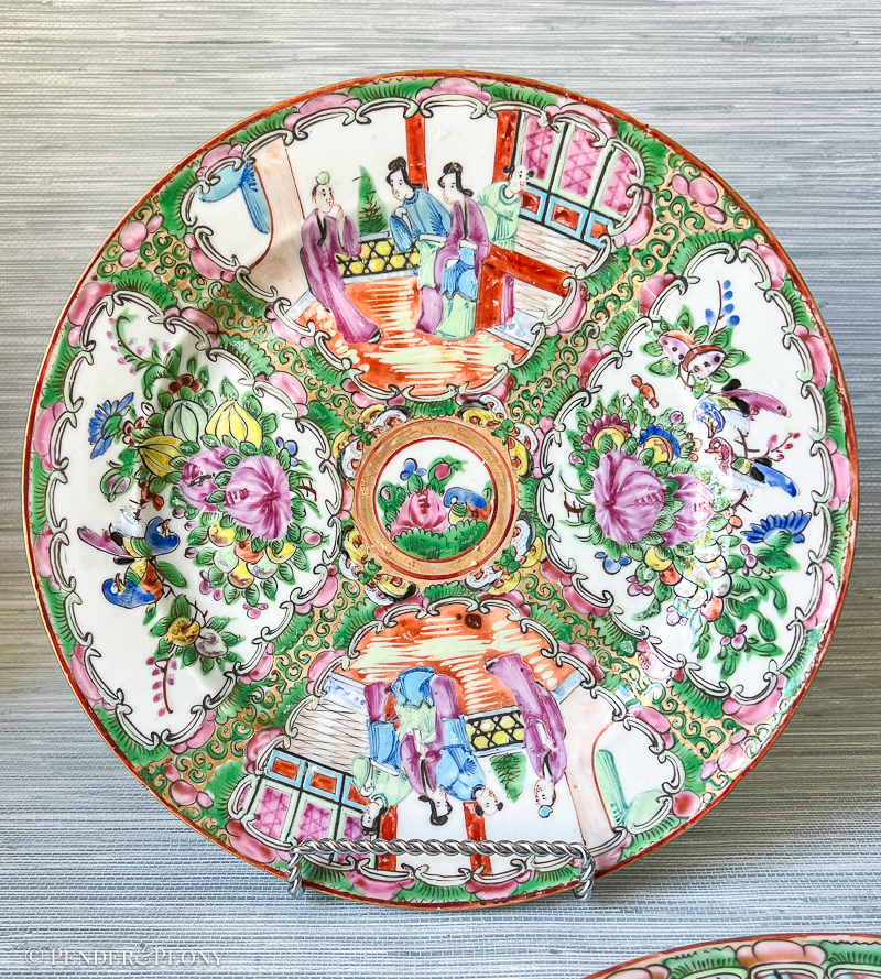 Rose Medallion Dinner Plates - Image 4