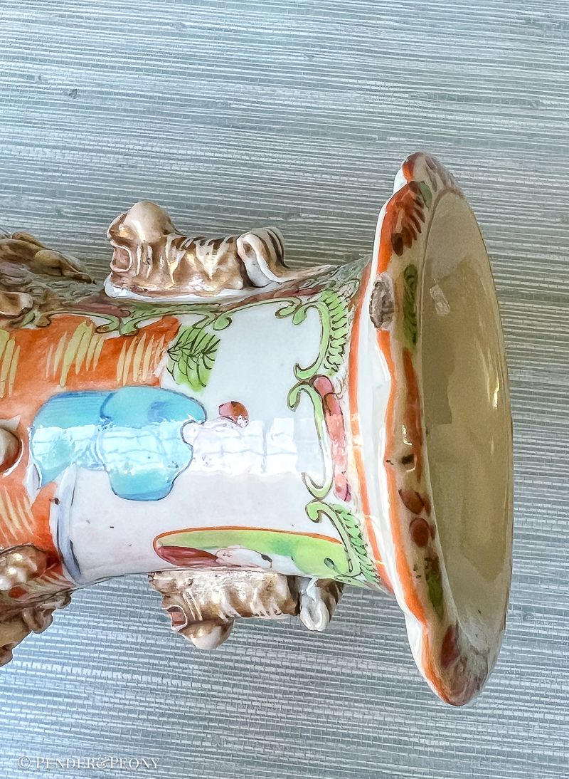 Near Pair of Rose Medallion Vases - Image 7