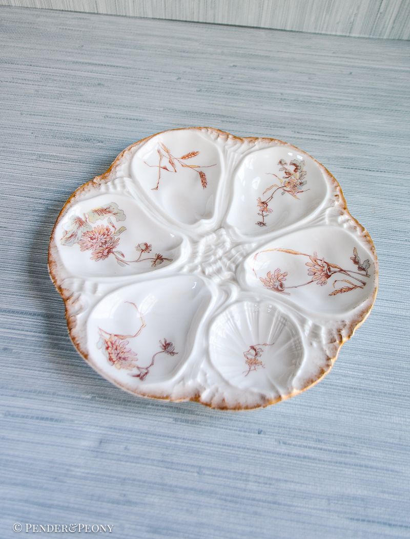 Limoges Blondeau-Pichonnier-Duboucheron oyster plate