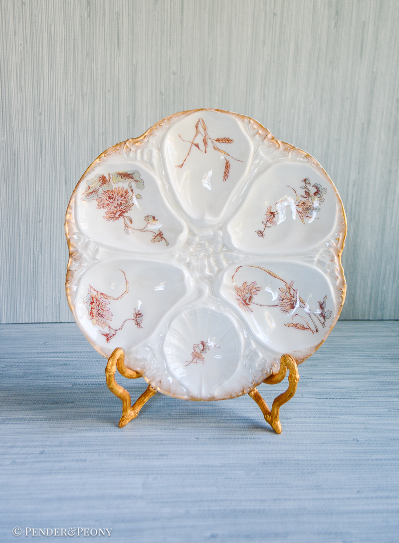 Limoges Blondeau-Pichonnier-Duboucheron oyster plate