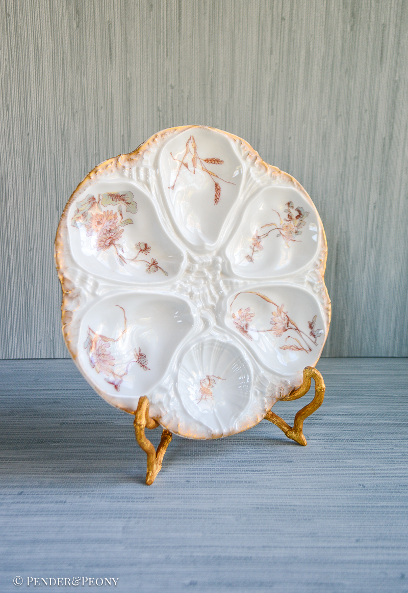 Limoges Blondeau-Pichonnier-Duboucheron oyster plate